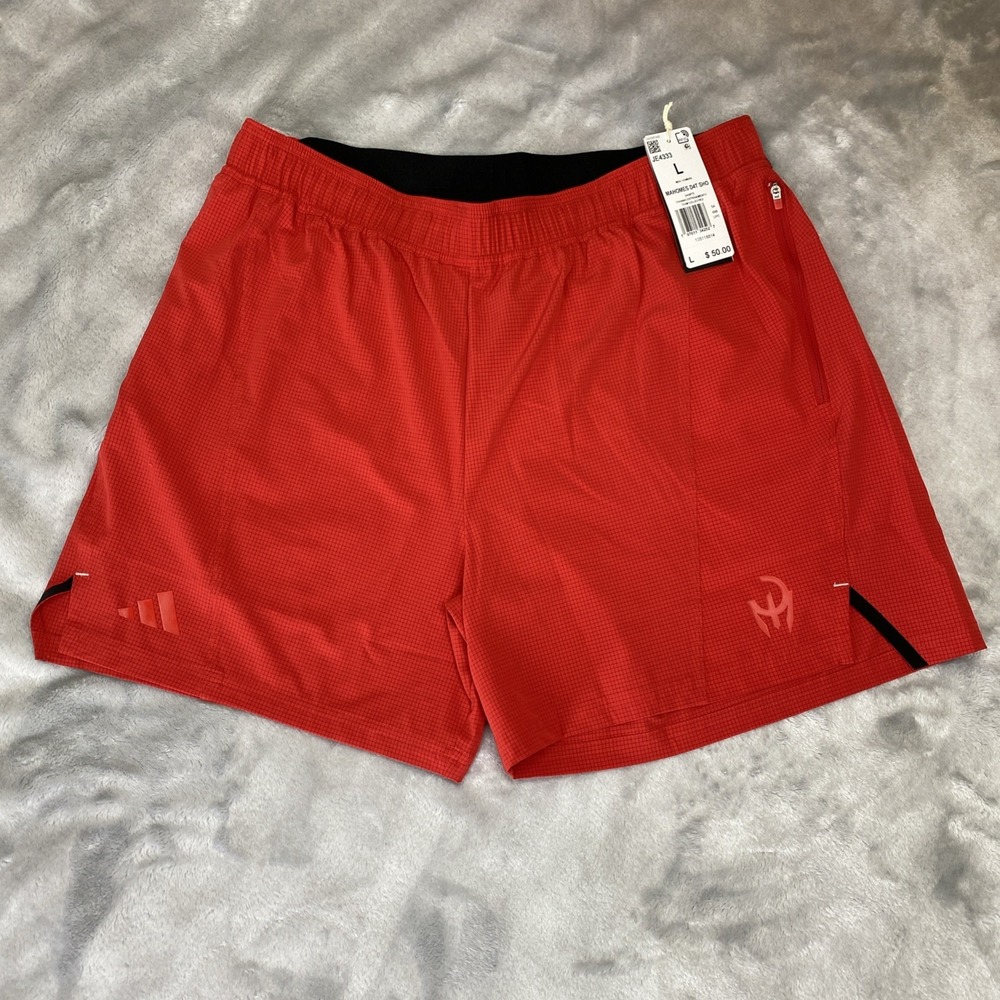 Adidas Training Shorts Mens Large Red Mahomes D4T SHO JE4333 Athletic Workout